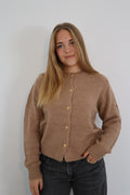 Klassiek gebreid vest met knoopsluiting