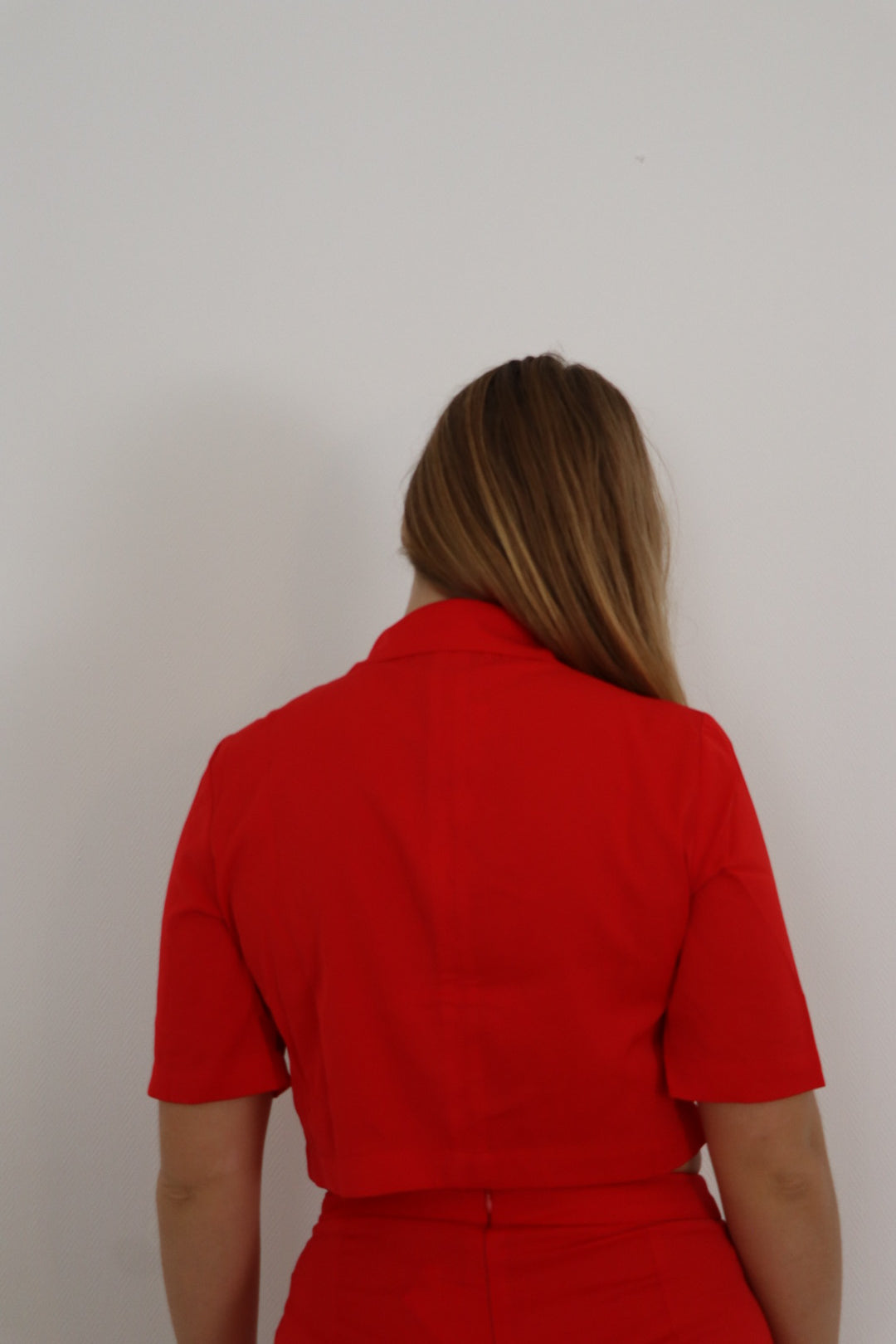 Cropped blazer met stijlvolle uitstraling Rood
