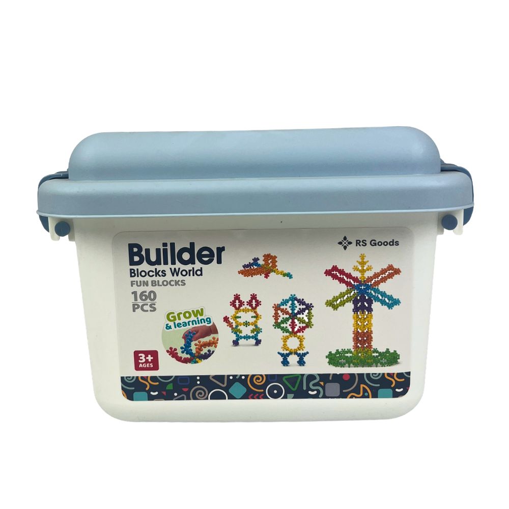 RS Goods Builder Blocks World Vormen- en Bouwset – 160 stuks
