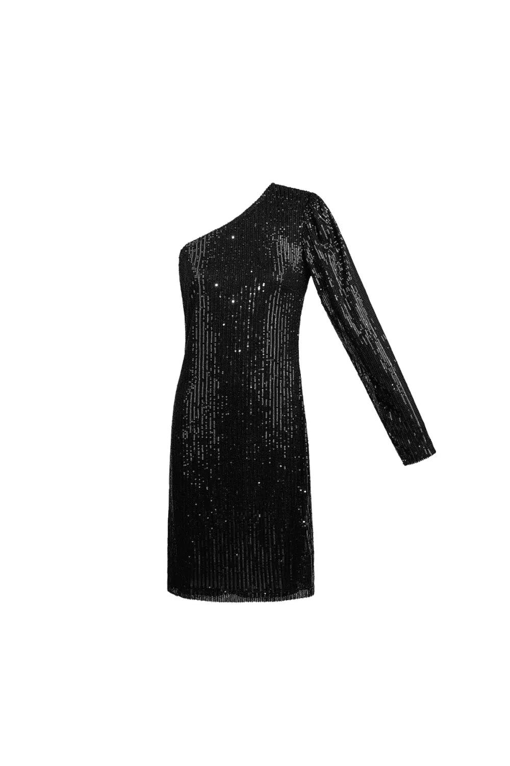 One-shoulder mini-jurk met pailletten