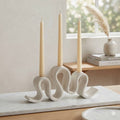 Kandelaar Wave – 29x6x14cm – creme