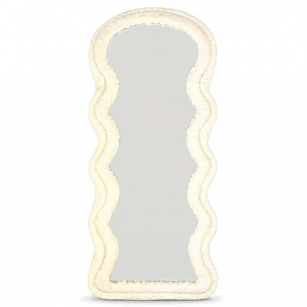Spiegel wave – 26,5 x 60cm – teddy/velvet