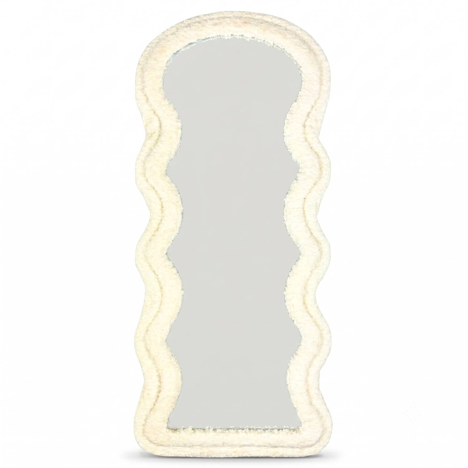 Spiegel wave – 26,5 x 60cm – teddy/velvet