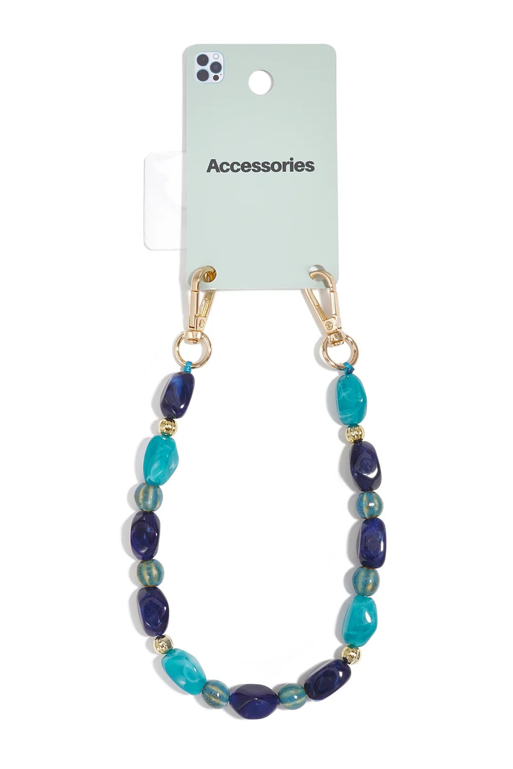 Telefoonketting Blauw Acryl